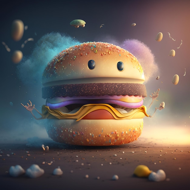 Hamburger_pixar_styleIA generativa