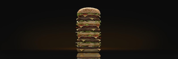 Hamburger Turm. 3D-Rendering