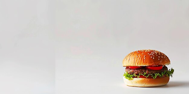 Foto hambúrguer em fundo branco