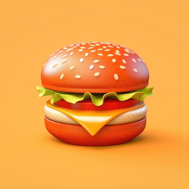 Foto hamburguesa en 3d