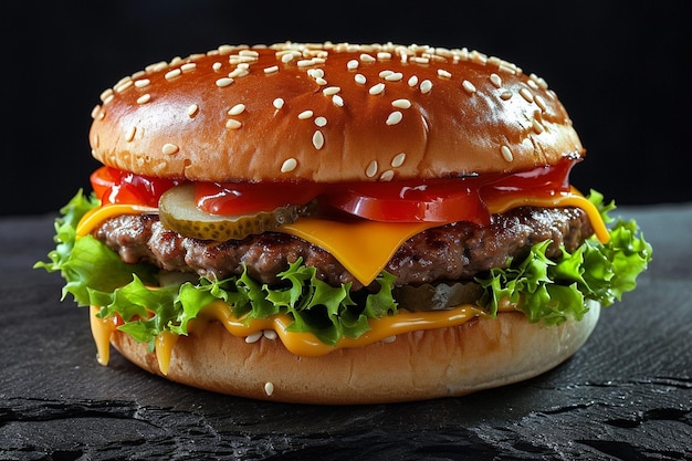 Hamburguesa con carne y queso