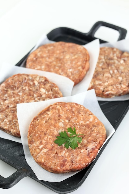 Foto hamburguesa de carne de res hecha en casa