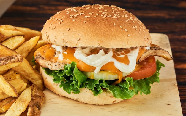 Hamburguesa de Pollo detalle