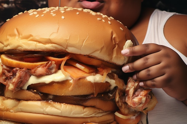 Hamburguesa extremadamente grande