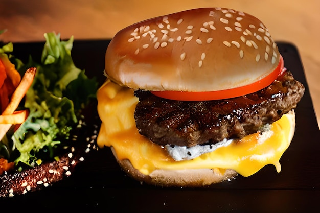 La hamburguesa para Food concept Ai Imagen generativa