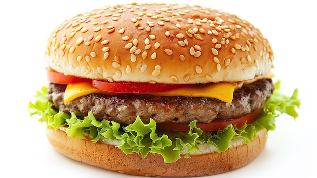 una hamburguesa con una hamburguesa encima