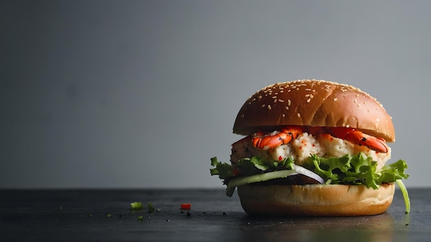 Foto hamburguesa de langosta