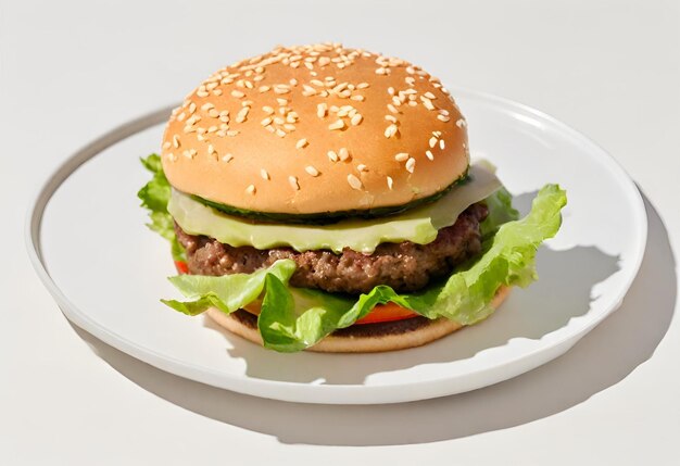 hamburguesa con queso con papas fritas y una bebida