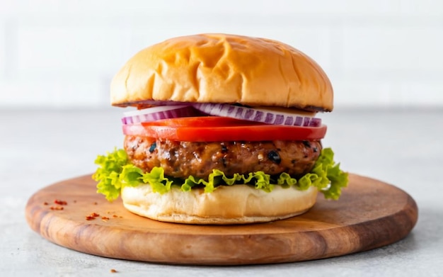 Hamburguesa con salsa de pimentón ahumado