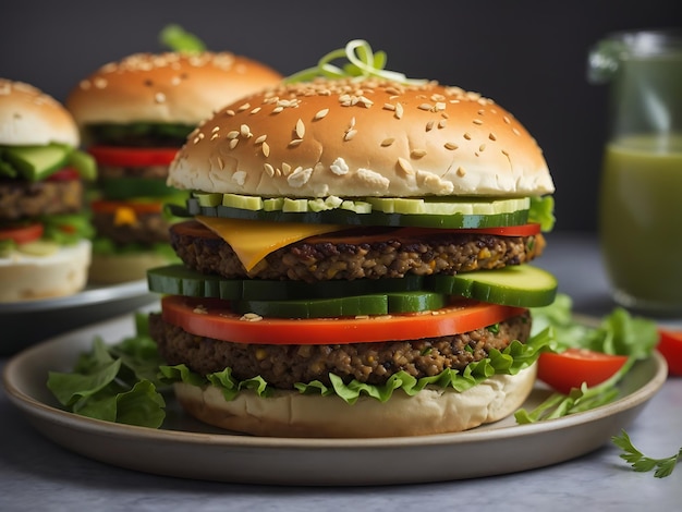 Hamburguesa vegetal de 3 capas