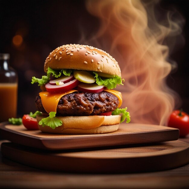 Una hamburguesa de verduras deliciosa