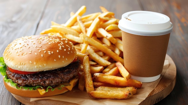 La hamburguesa.