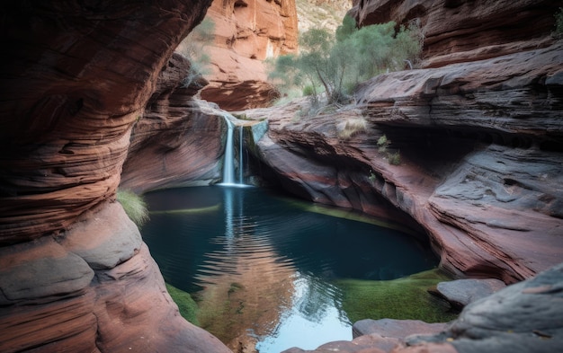 Hamersley Gorge Spa Pool Karijini Australia IA generativa