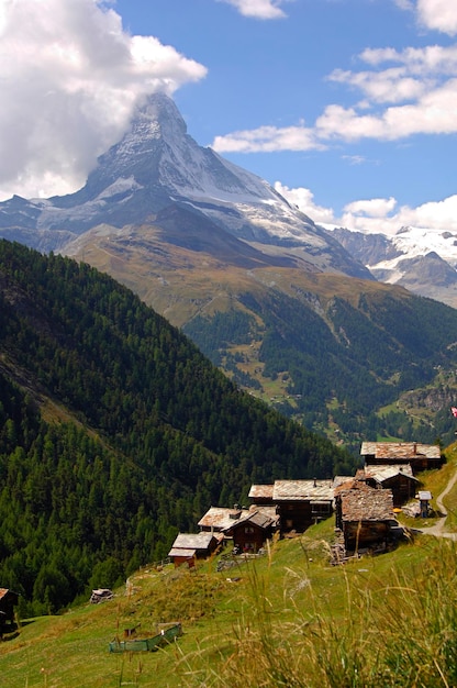 Hamlet Findeln Monte Cervin Matterhorn Zermatt Valais Suiza