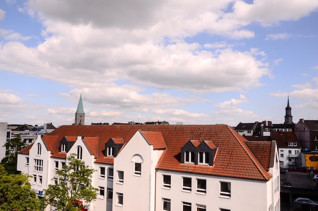 Hamm Altdeutsche gotische Stadt mit typischen Dächern