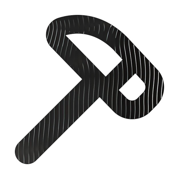 Hammer-Symbol schwarze weiße Linien Textur