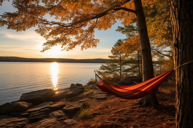 Hammock Hideout Haven Camping Szene Foto