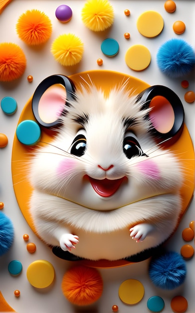 Hamster bonito e adorável