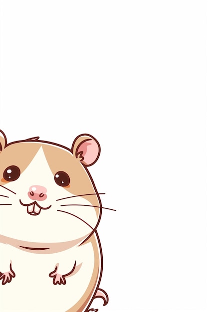 Hamster de desenho animado com olhos grandes espreita de lado IA generativa