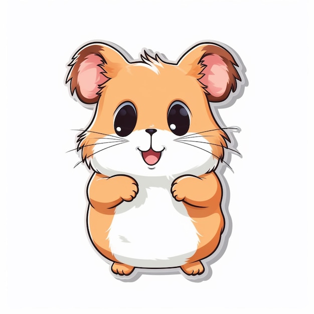 hamster de desenho animado com um grande sorriso no rosto ai generativa