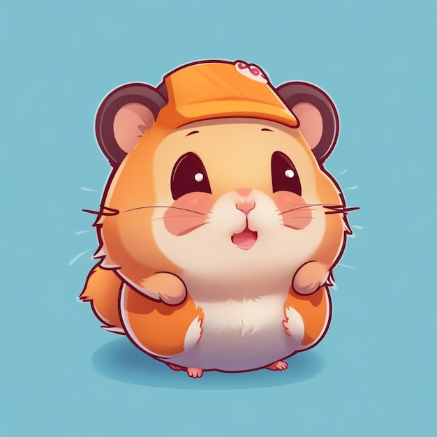 Hamster einfaches Maskottchen-Logo-Design