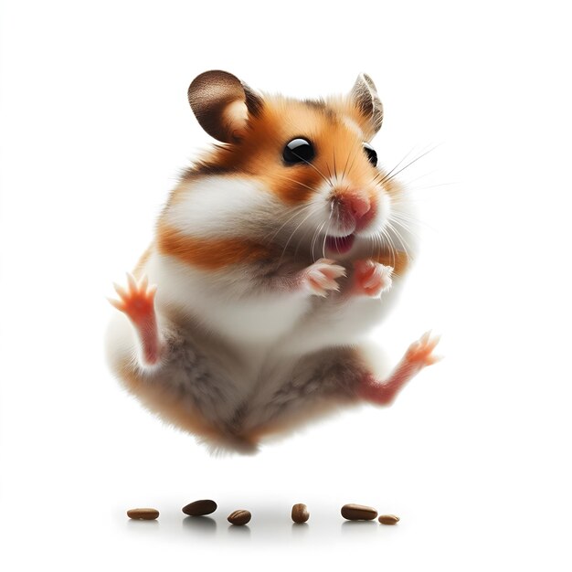 Foto hamster em fundo branco