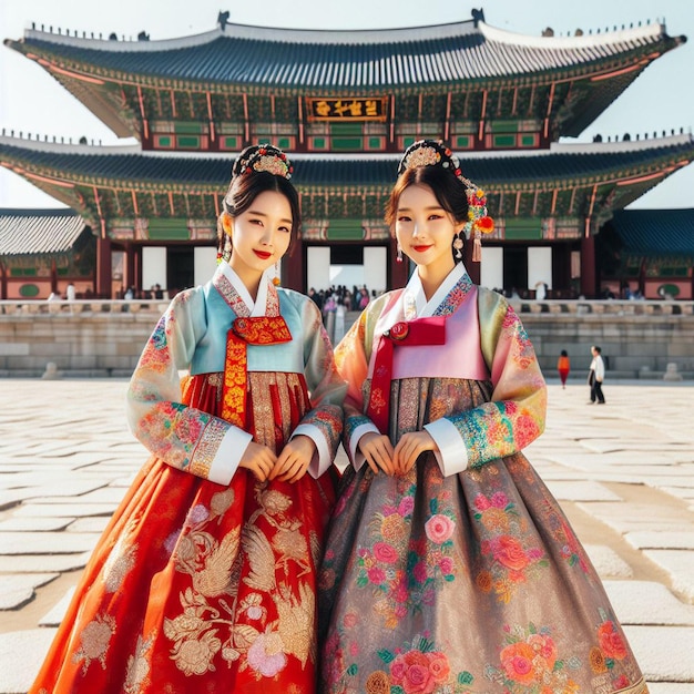 Foto hanbok para mulheres