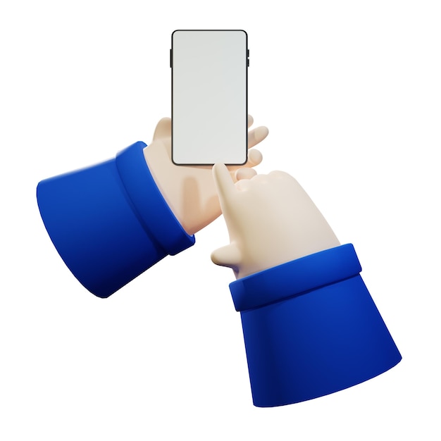 Foto hand, die intelligentes telefon mit leerem bildschirm hält