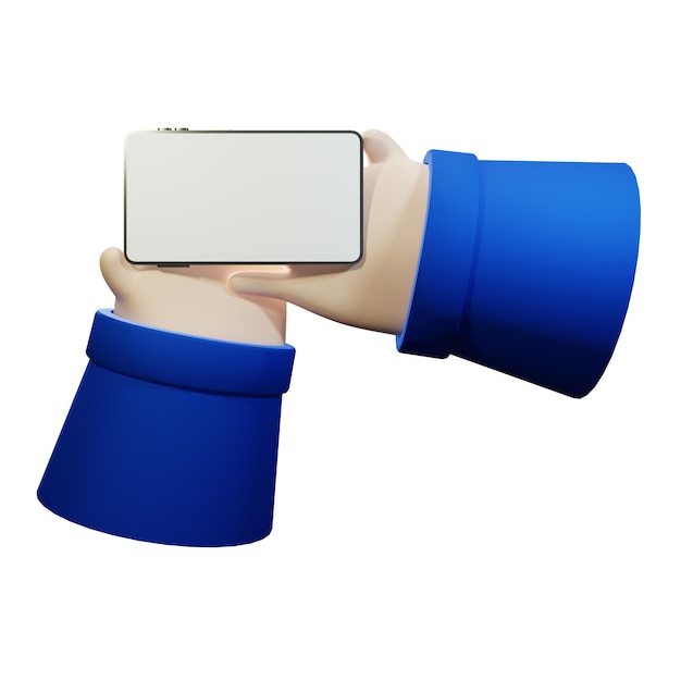 Foto hand, die intelligentes telefon mit leerem bildschirm hält