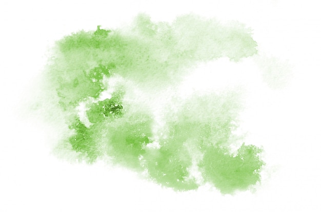 Hand gezeichnete grüne Aquarellform