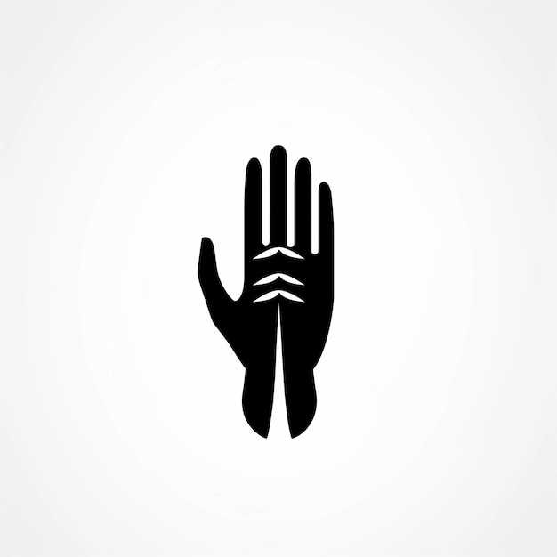 Hand-Logo unterschiedliches Design mit weißem Hintergrund
