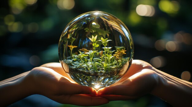 Foto hand mit einem glas wasser