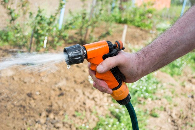 Hand mit Sprinkler