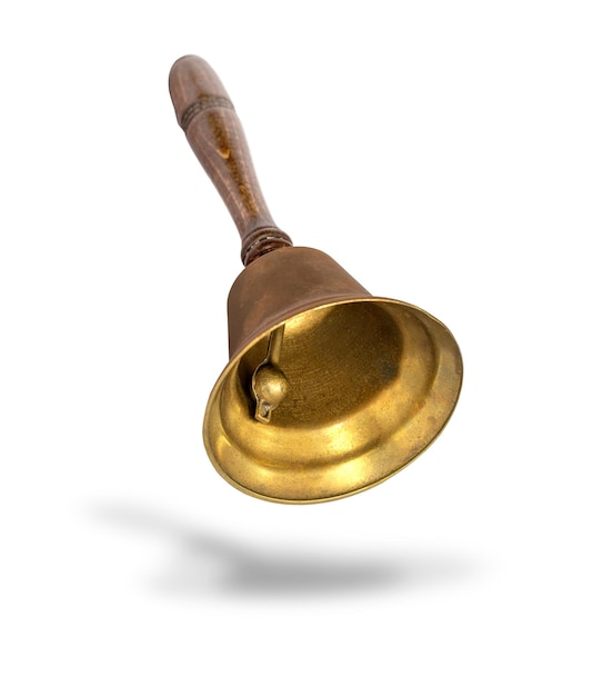 Handbell dourado isolado