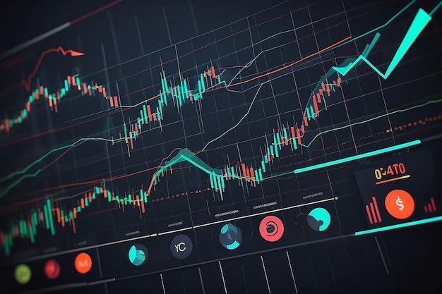 Handelsdiagramme für Geschäfts- und Finanzideen