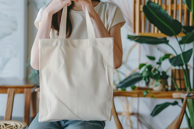 Foto handgefertigte leinwandtasche für mädchen