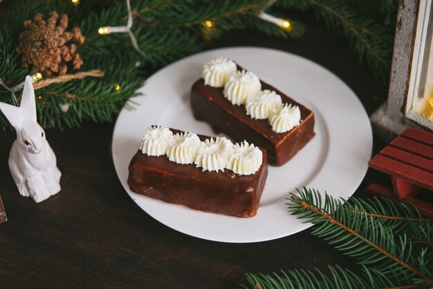 Handgemachte hausgemachte Süßigkeiten an Weihnachten.