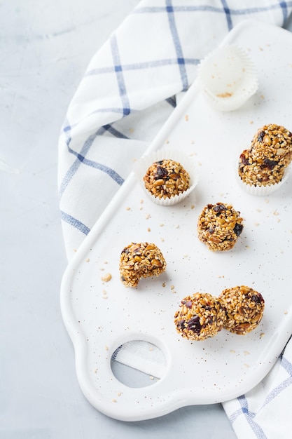 Handgemachte protein energy balls superfood gesunder snack