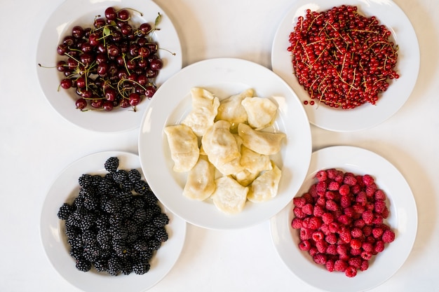 Handgemachtes Essen vegetarische Beeren kochen Restaurant kulinarische Küche Essen Konzept