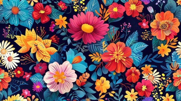 Handgemalte Tapeten und Hintergrund im klassischen Stil mit Blumenmuster
