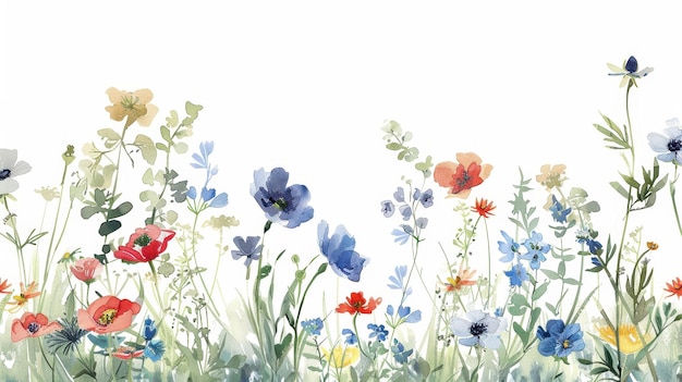 Handgemalte Wildblumen