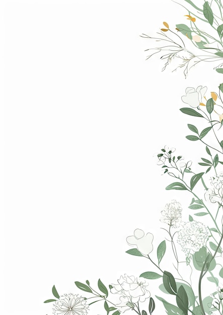 Handgezeichnete Aquarellblumenrahmenvorlage für Veranstaltungseinladungen