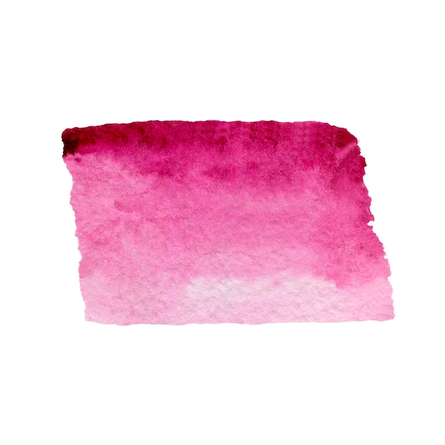Handgezeichnete Aquarellillustration des rosa Aquarellpinselstrichs