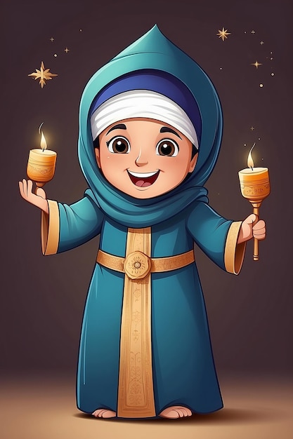 Handgezeichnete Eid al-Fitr-Illustration