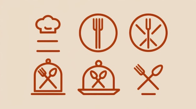 Handgezeichnete Fast-Food-Elemente und Besteck-Sammlung