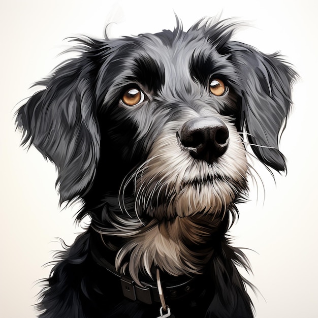 Handgezeichnete Hundeumrissillustration