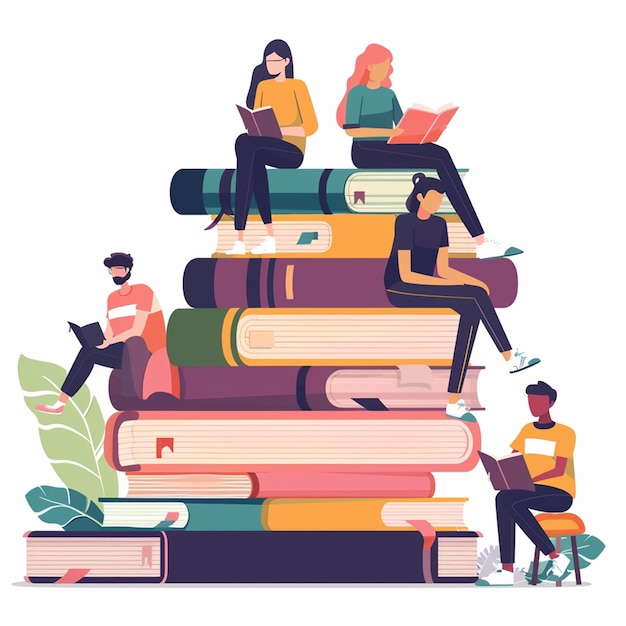 Handgezeichnete Illustration für den Book Club