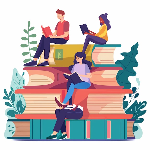 Handgezeichnete Illustration für den Book Club