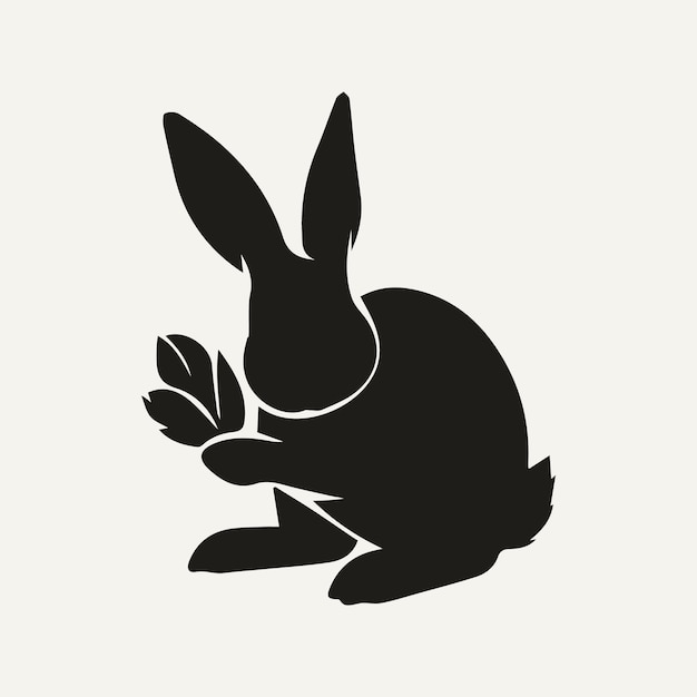 Handgezeichnete Vektorillustration mit Tiersilhouette