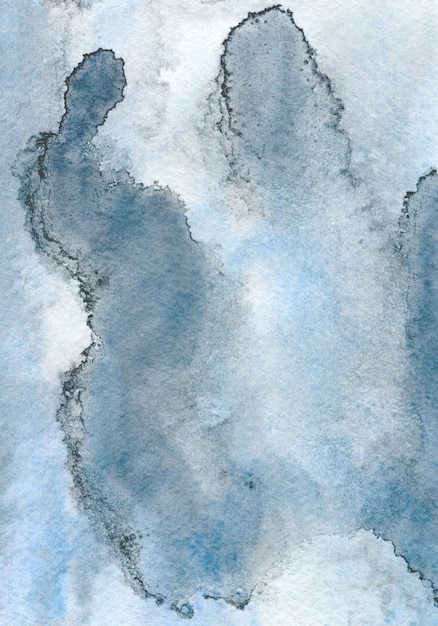 Handgezeichneter Aquarellhintergrund in blauen und grauen Farben